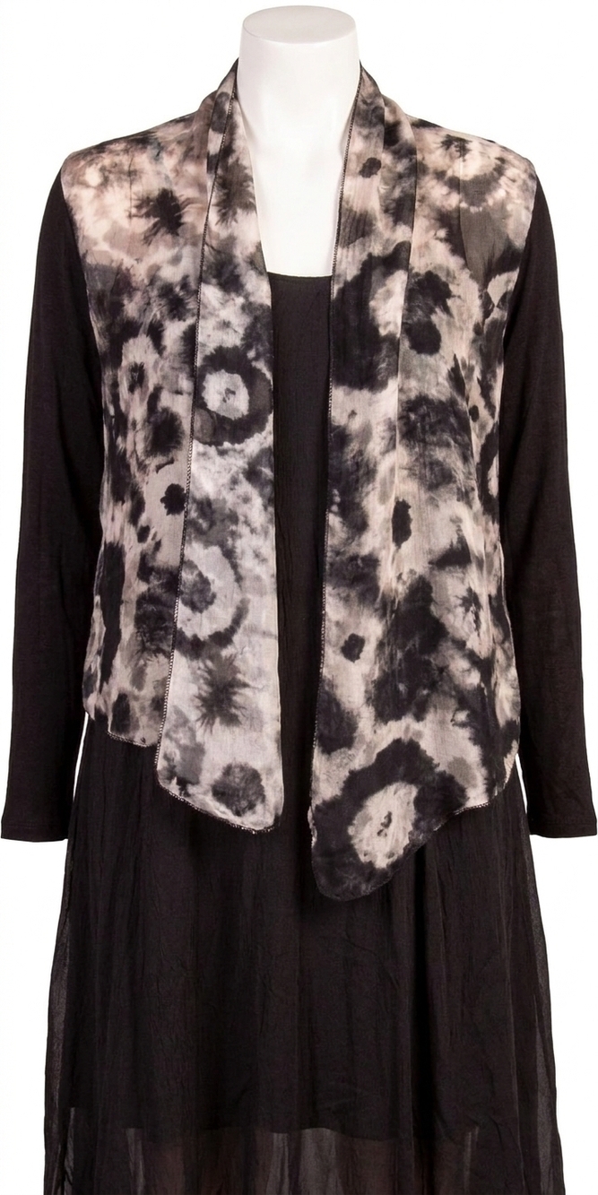 NEW GIGI MODA shoona tie dye cardigan in black